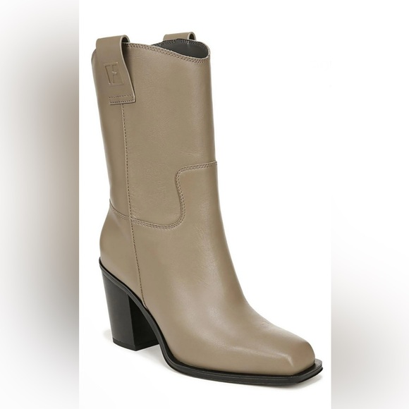 Franco Sarto Shoes - Franco Sarto Womens Valor Leather Square Toe Mid-Calf Boots